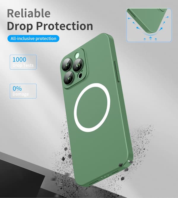 ETUI TIL APPLE IPHONE 13 PRO MAX PLASTIK GRØN MAGSAFE
