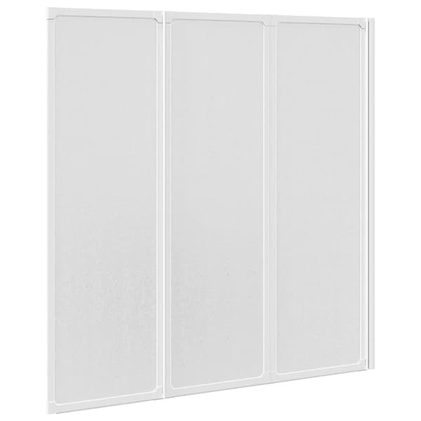 Väggmonterad duschkabin, väggmonterad med 3 fällbara paneler 141x132 cm
