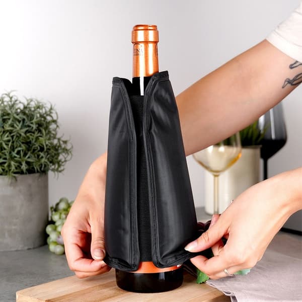 Jäähdyttävä pullonsuojus musta 22 cm