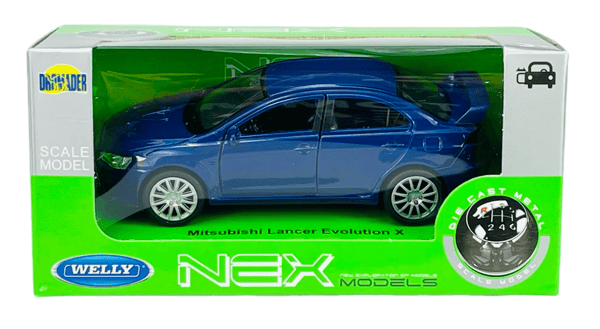 WELLY MITSUBISHI LANCER EVOLUTION X SININEN 1:34 43655