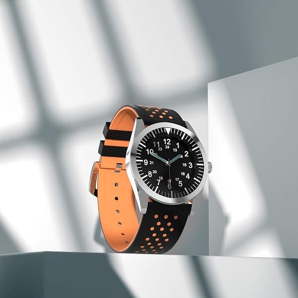 SORT-ORANGE SILIKONE URREM UNIVERSAL VANDTÆT 26MM