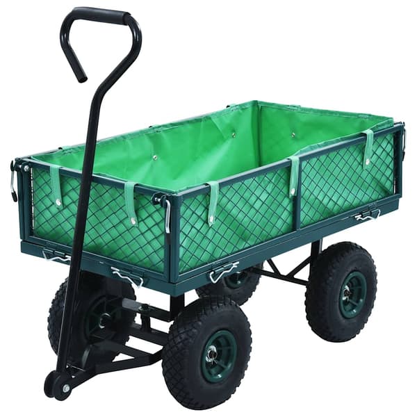 vidaXL Puutarhakärry Vihreä 250 kg