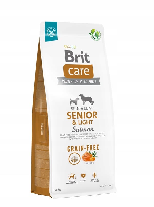 Brit Care Hundefoder Kornfrit Senior & Light Laks 12 kg