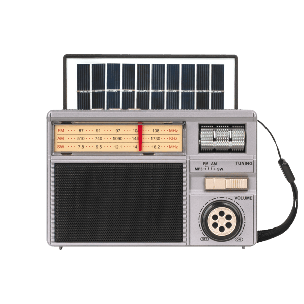 Bärbar analog solradio FM Kruger&Matz Bluetooth AUX ackumulator