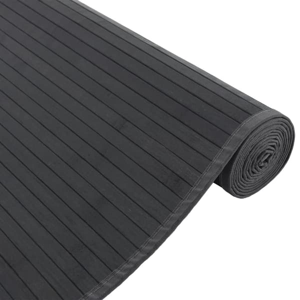 vidaXL Suorakulmainen matto, harmaa, 80x500 cm, bambu