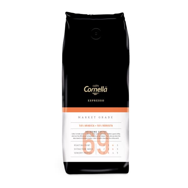 CORNELLA Espresso 69 Markkinalaatuiset kahvipavut 1 kg
