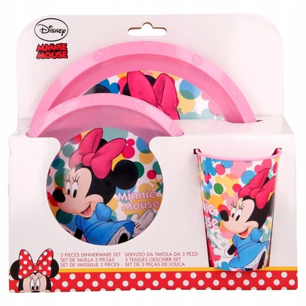Minnie Mouse tallrikar och skålar med mugg