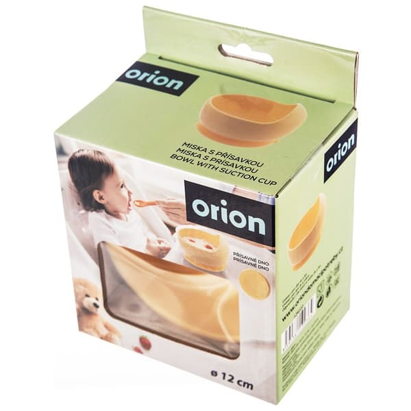 Barnsskål silikon med sugknopp gul 360 ml