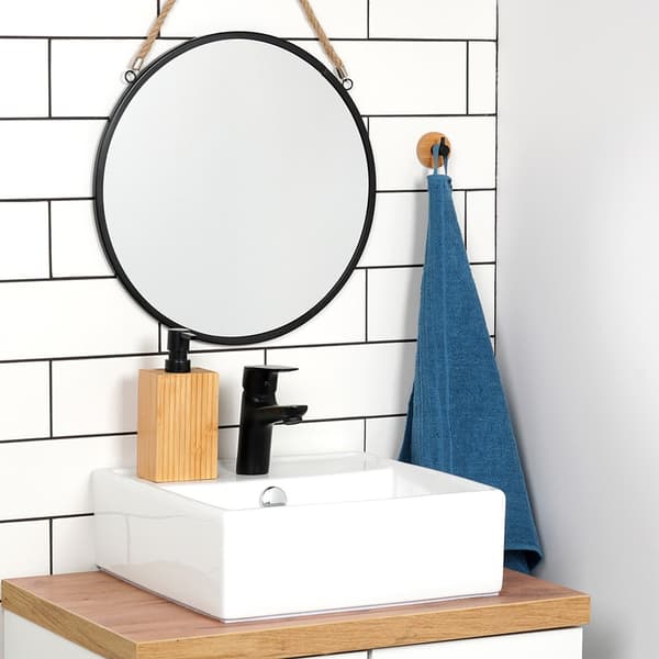 Itsekiinnittyvä puu-metallikoukku musta 5x3,5 cm