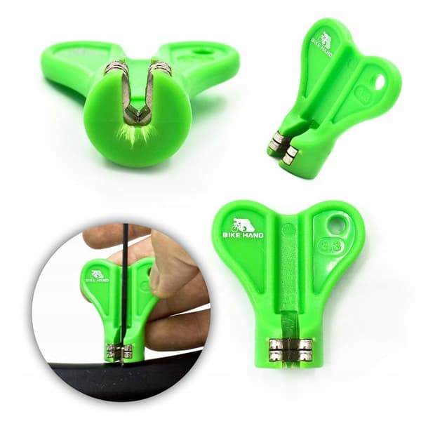 Cykelhånd YC-1R-2 hjulcentreringsnøgle, 3,3 mm, grøn