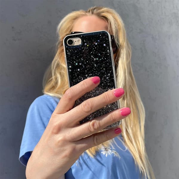 Wozinsky Star Glitter Shiny Cover med Glitter til iPhone 12 Pro Max, Sort