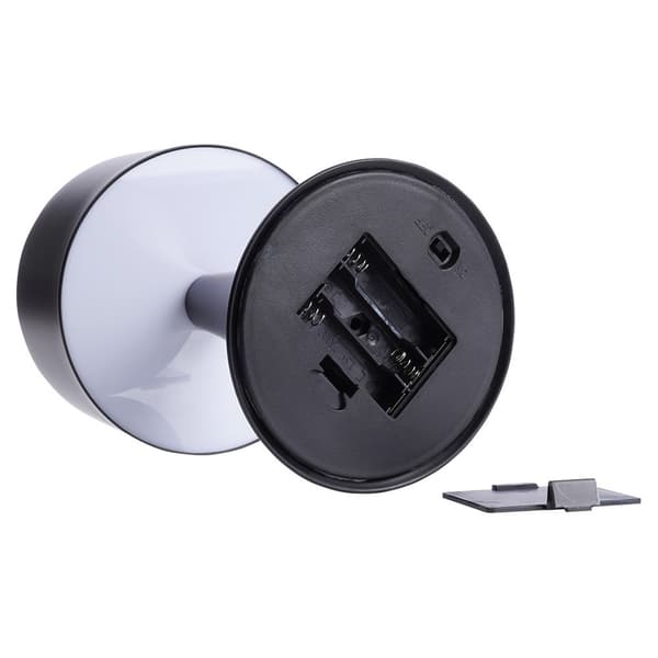 Natlampe LED metal sort trådløs 20,5 cm