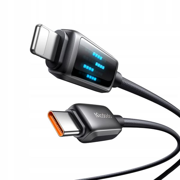 MCDODO Opladerkabel USB-C Lynhurtig Opladning til iPhone 1M LED