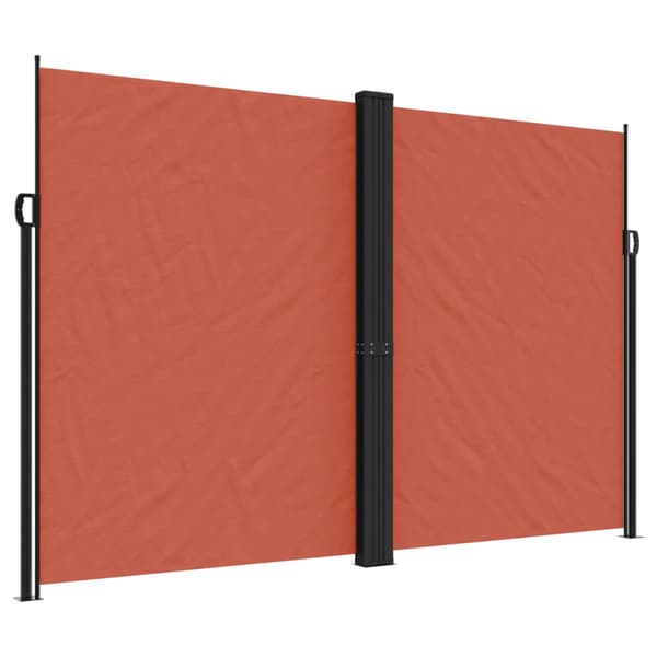 vidaXL Utdragbar sidomarkis terrakotta 220x1000 cm