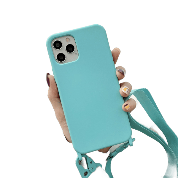 SILIKONE ETUI TIL IPHONE 13 PRO MAX MINT BAGSIDER MED LANYARD