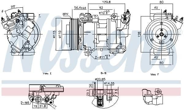 Nissens 891016 Kompressor, klimaanlæg