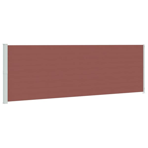 vidaXL Utfällbar sidomarkis för uteplats 200x600 cm brun