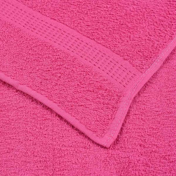 vidaXL Handdukar, 10 st, rosa, 100x200 cm, 100 % bomull