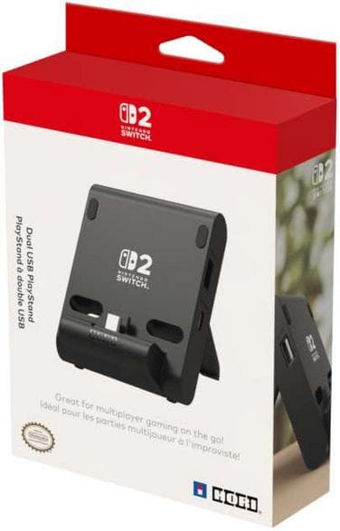 HORI NSX-002E Dual USB PlayStand til Nintendo Switch 2 Sort