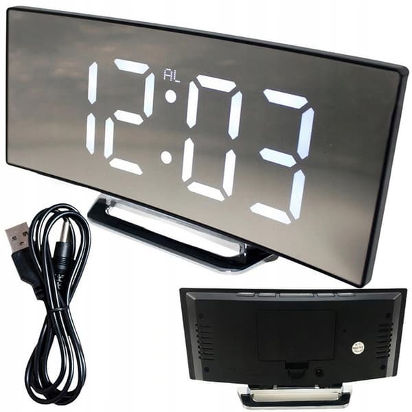 Digitaalinen LED-peilikello - DT-6507 (valkoinen)