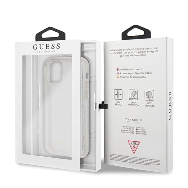 Guess GUHCN58PCGLSI iPhone 11 Pro silver/silver hårt skal Glitter