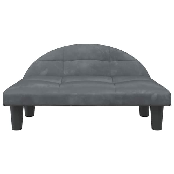 vidaXL Hundbädd, Mörkgrå, 70x52x30 cm, Sammet