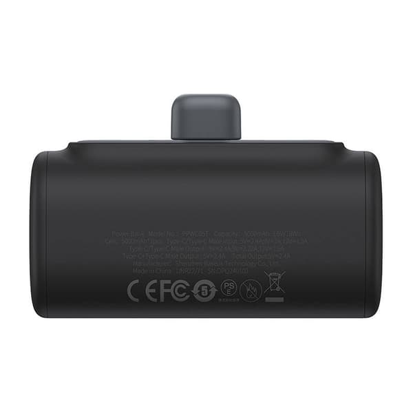 Baseus Kompakt Powerbank 5000mAh, 20W, USB-C (Sort)