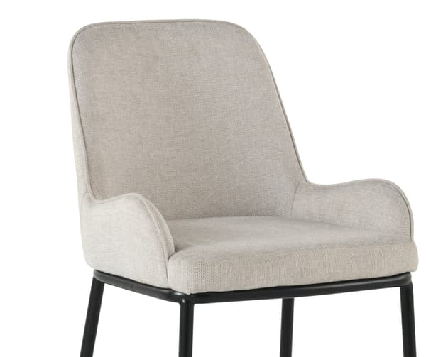 SANTO klädd halvpall, ljusbeige tyg