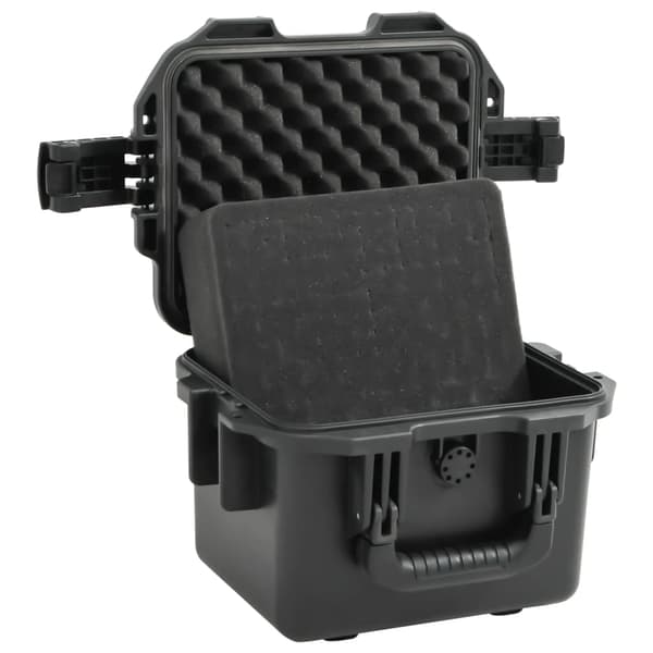 vidaXL værktøjskuffert til luftfart sort 30x24,5x20 cm PP