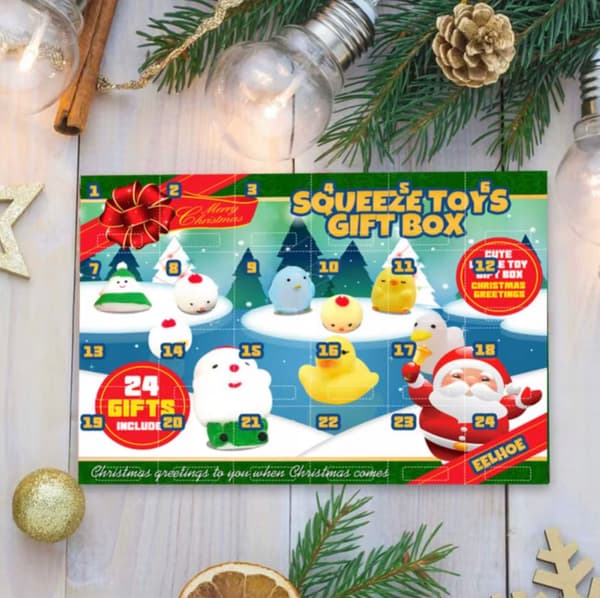 Squeezy Squishy Adventskalender - 24 overraskelser til børn