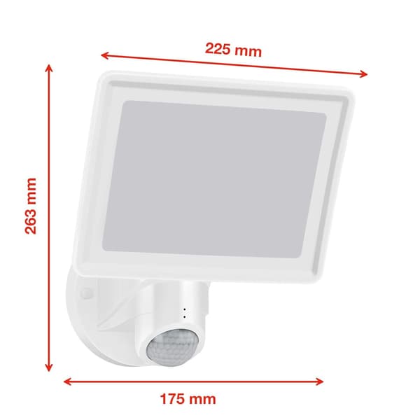 LED-projektørlampe med bevægelsessensor hvid IP44 20W 2000lm 4000K