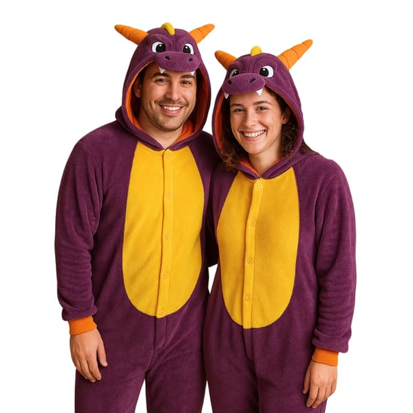 Kigurumi-pyjamas Spyro-kostume L: 165 - 175 cm