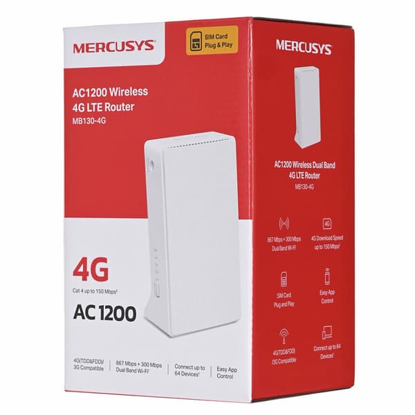 Mercusys MB130-4G LTE AC1200 -reititin