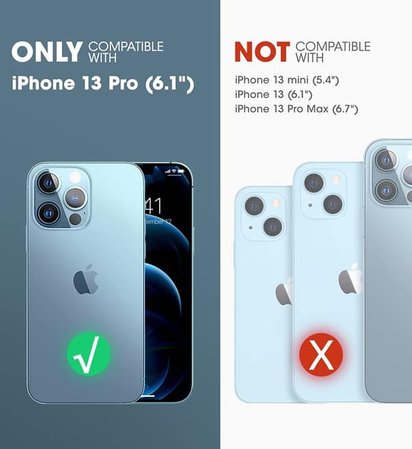Supcase beskyttelsesetui til iPhone 13 Pro 6,1' blå bumper 360 solid
