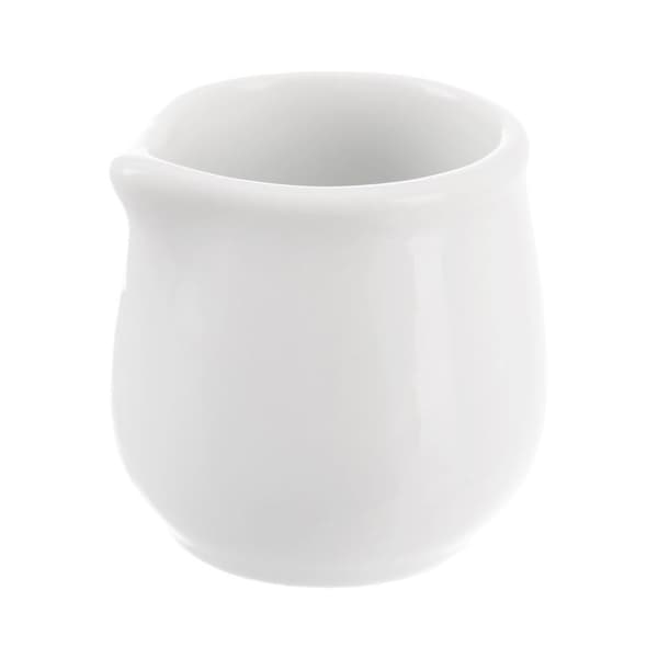 Hvid porcelæns mælkekande MONA 4x4 cm, 20 ml