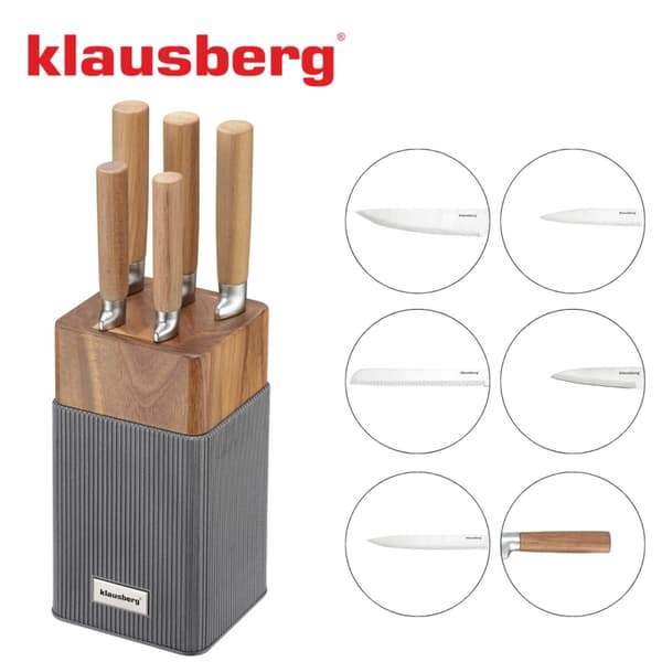 KLAUSBERG KB-7983 KNIVSET I AKACIABLOCKBLOCK