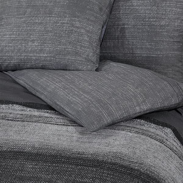 vidaXL sengetøjssæt, mørkegrå, 260x220 cm, bomuld
