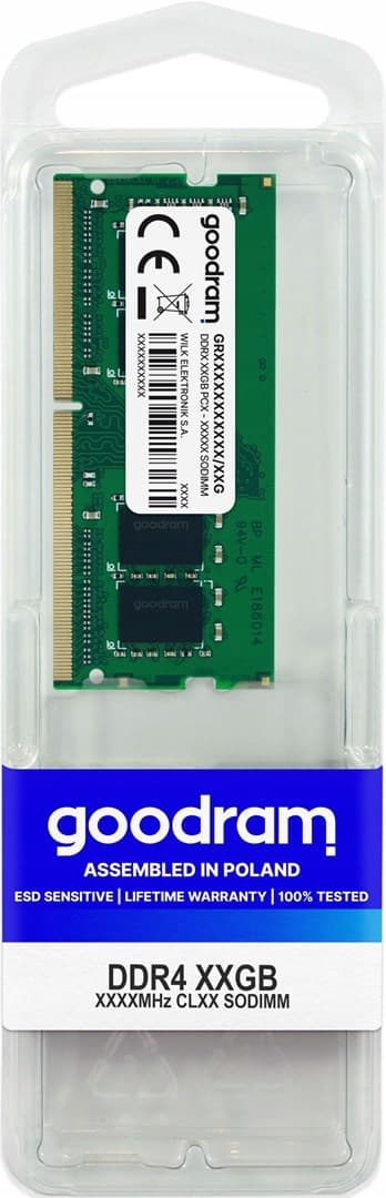 Goodram SO-DIMM DDR4 16GB 2666MHz CL19 RAM-hukommelse til bærbare computere