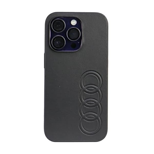 Audi Syntetiskt Läder - iPhone 14 Pro Skal (Svart)