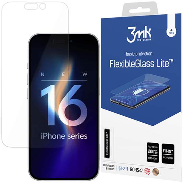 Apple iPhone 16 Plus - 3mk Flexibelt Glas Lite