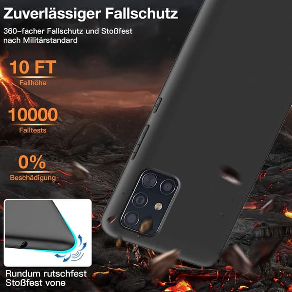 ETUI TIL SAMSUNG GALAXY A51 SILIKONE BAGSIDER SORT SM-A515F