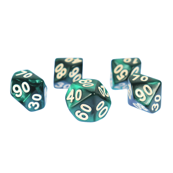 RPG-tärningar Tiosidiga D10-tärningar 00-90 Runhammare