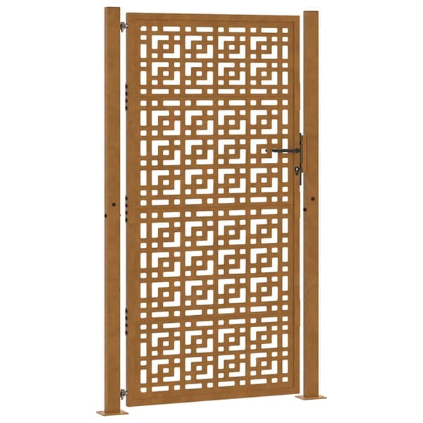 vidaXL havelåge 105x205 cm rustfri stål krydsmønster
