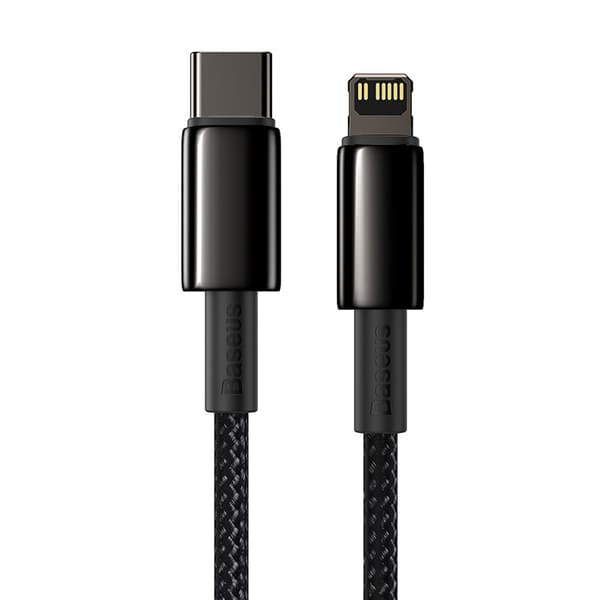 Baseus Tungsten Gold USB-C til Lightning-kabel, 20W, 5A, PD, 2m (sort)