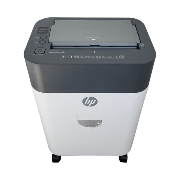 HP ONESHRED Auto 100CC papirmakulator, hvid og grå