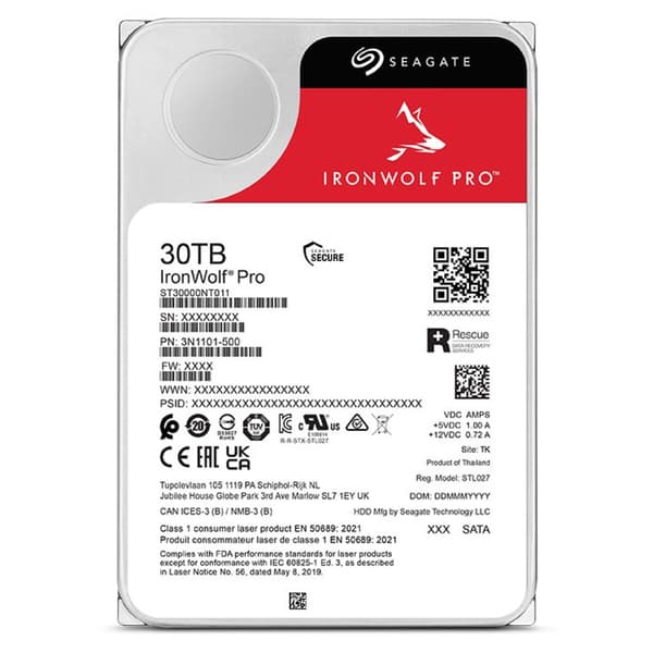 Seagate IronWolf Pro 30TB SATA 3,5" ST30000NT011-hårddisk