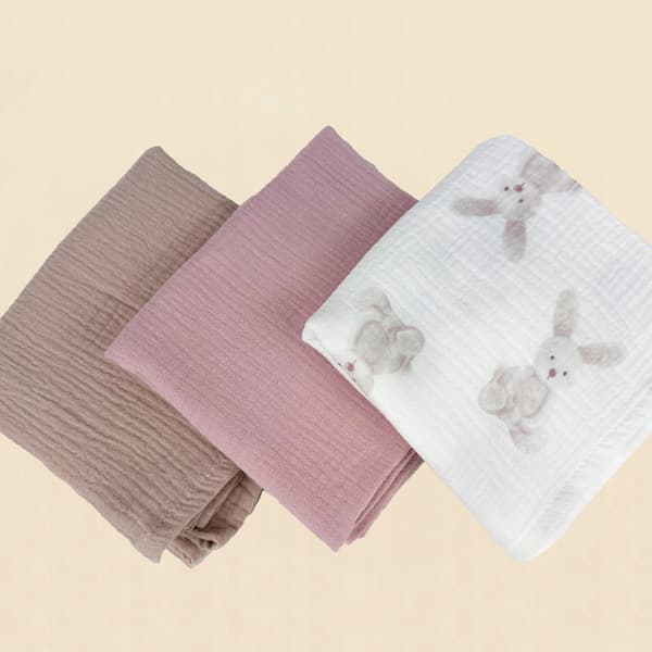Plumeri Muslin Bleer Sæt med 3 Farver 70x70 cm