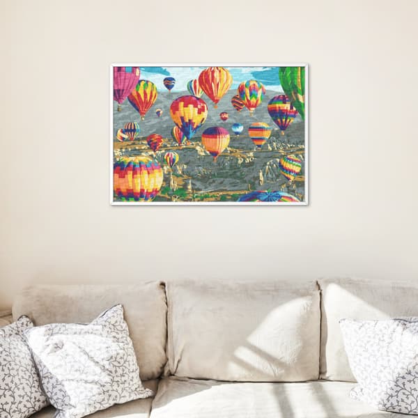MALING EFTER TAL MED RAMME Billeder til maleri - Ballonhimmel 50x40 cm