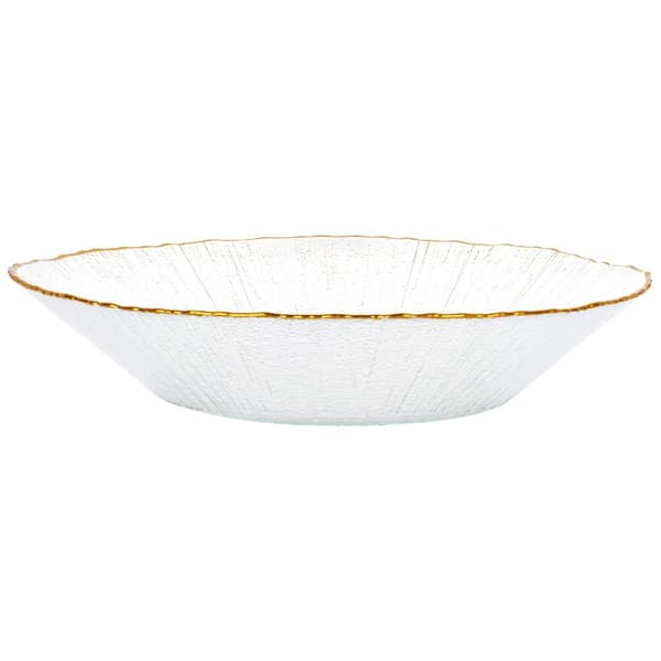 Guldfärgad glas salladsskål 20,5 cm, 500 ml