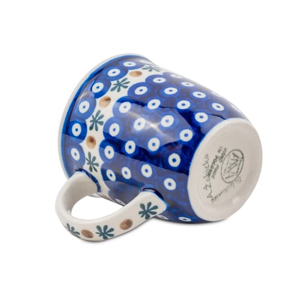Keramikmugg Bolesławiec, set om 2, mönster k2